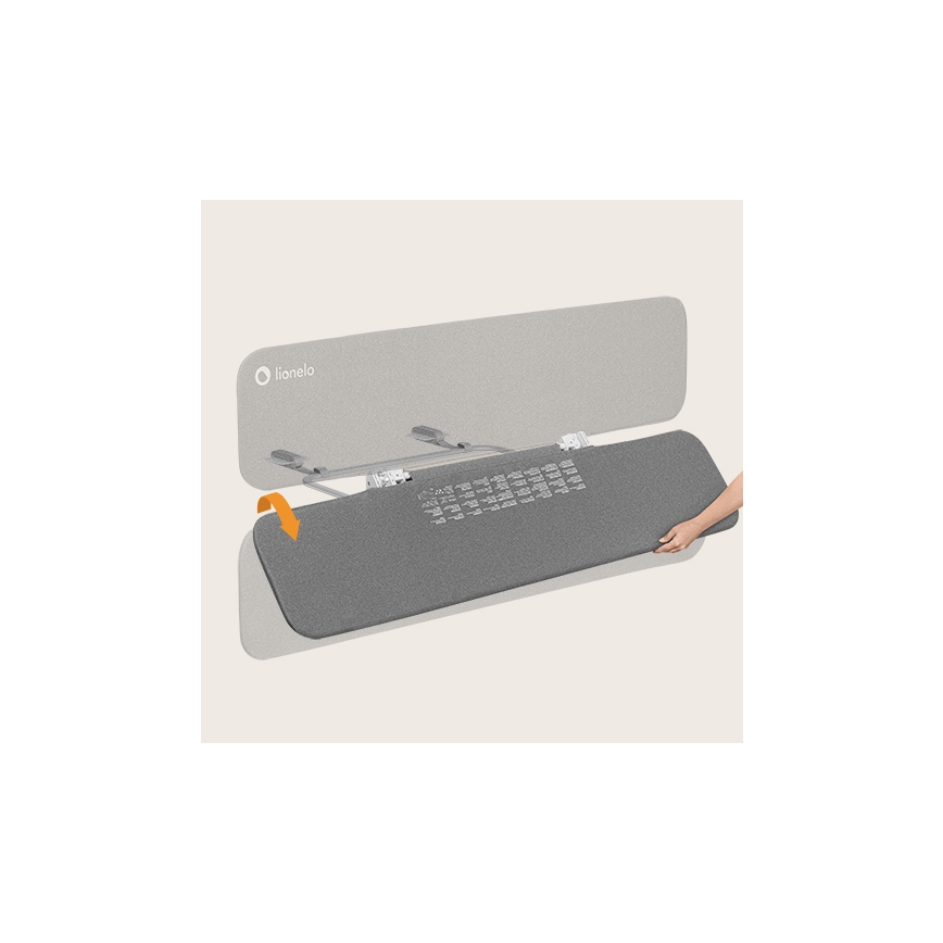 Lionelo - Barrera de seguridad para camas LORA XL gris oscuro