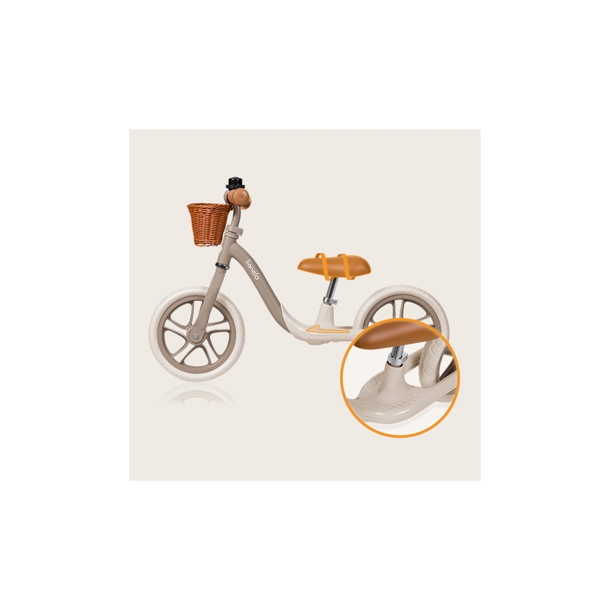 Lionelo - Bicicleta de empuje ALEX PLUS beige