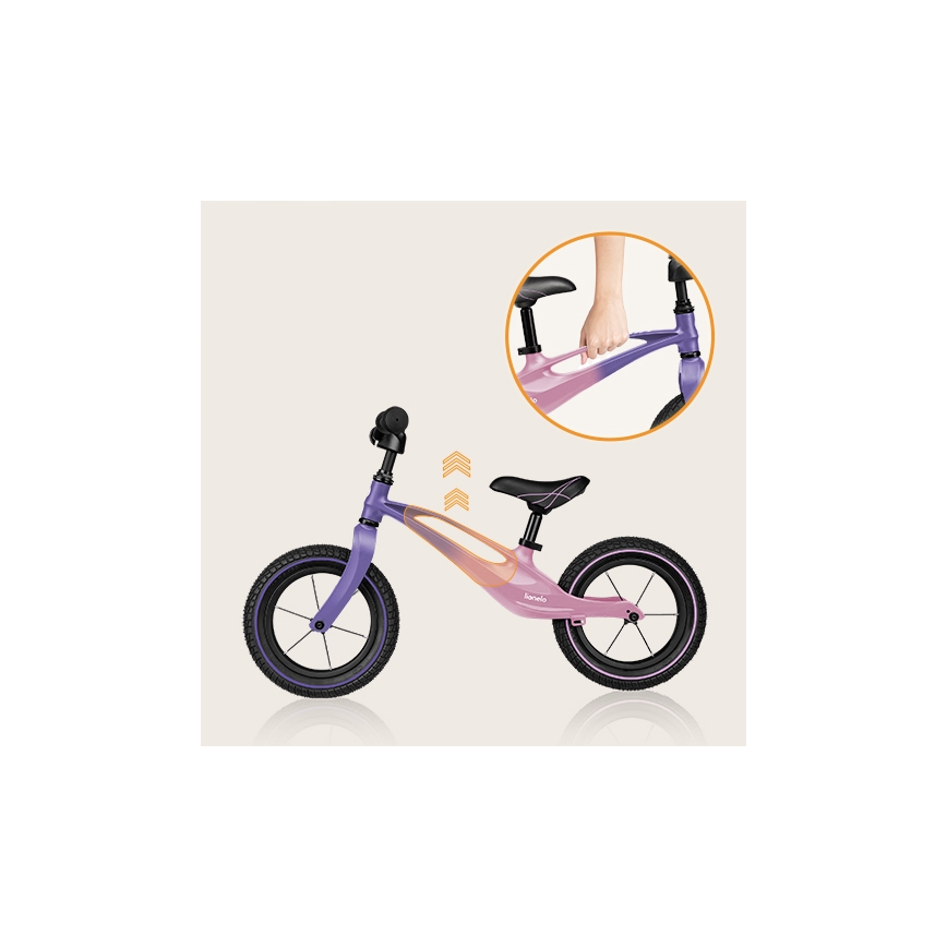 Lionelo - Bicicleta de empuje BART AIR morado/rosa