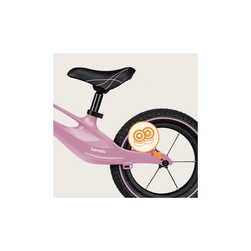 Lionelo - Bicicleta de empuje BART AIR morado/rosa