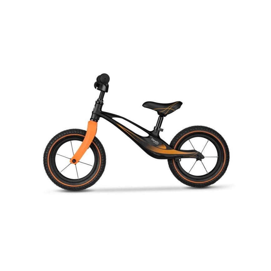 Lionelo - Bicicleta de empuje BART AIR negro/naranja