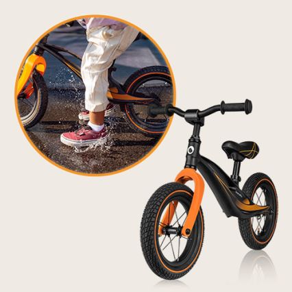 Lionelo - Bicicleta de empuje BART AIR negro/naranja