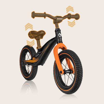 Lionelo - Bicicleta de empuje BART AIR negro/naranja