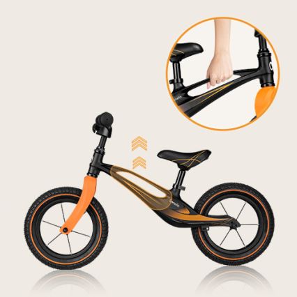Lionelo - Bicicleta de empuje BART AIR negro/naranja