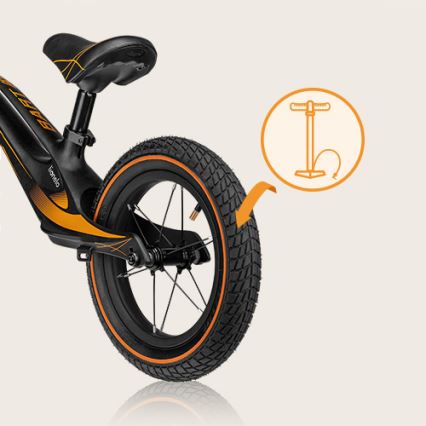 Lionelo - Bicicleta de empuje BART AIR negro/naranja
