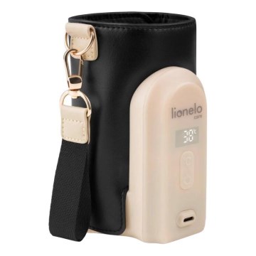 Lionelo - Calentador de biberones recargable THERMUP GO EVO 18W/5V negro/beige