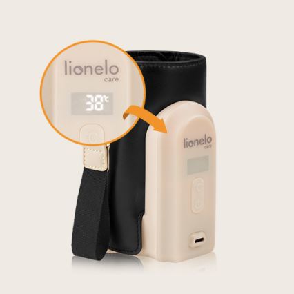Lionelo - Calentador de biberones recargable THERMUP GO EVO 18W/5V negro/beige