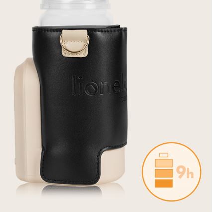 Lionelo - Calentador de biberones recargable THERMUP GO EVO 18W/5V negro/beige
