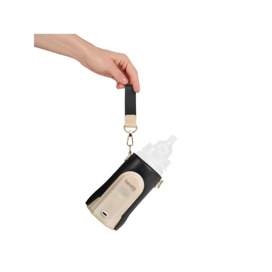 Lionelo - Calentador de biberones recargable THERMUP GO EVO 18W/5V negro/beige