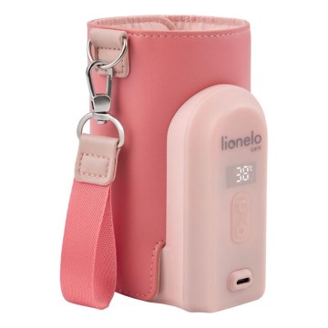 Lionelo - Calentador de biberones recargable THERMUP GO EVO 18W/5V rosa