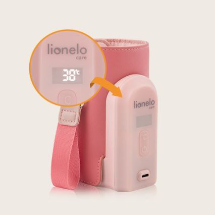 Lionelo - Calentador de biberones recargable THERMUP GO EVO 18W/5V rosa