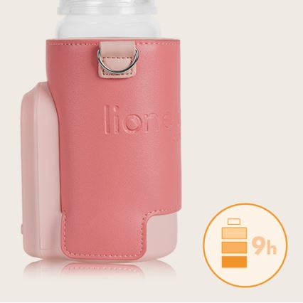 Lionelo - Calentador de biberones recargable THERMUP GO EVO 18W/5V rosa