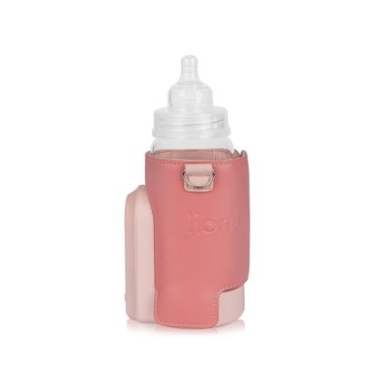 Lionelo - Calentador de biberones recargable THERMUP GO EVO 18W/5V rosa