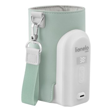 Lionelo - Calentador de biberones recargable THERMUP GO EVO 18W/5V Verde/blanco