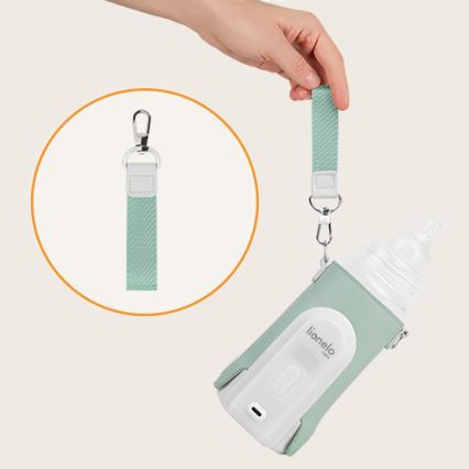 Lionelo - Calentador de biberones recargable THERMUP GO EVO 18W/5V Verde/blanco