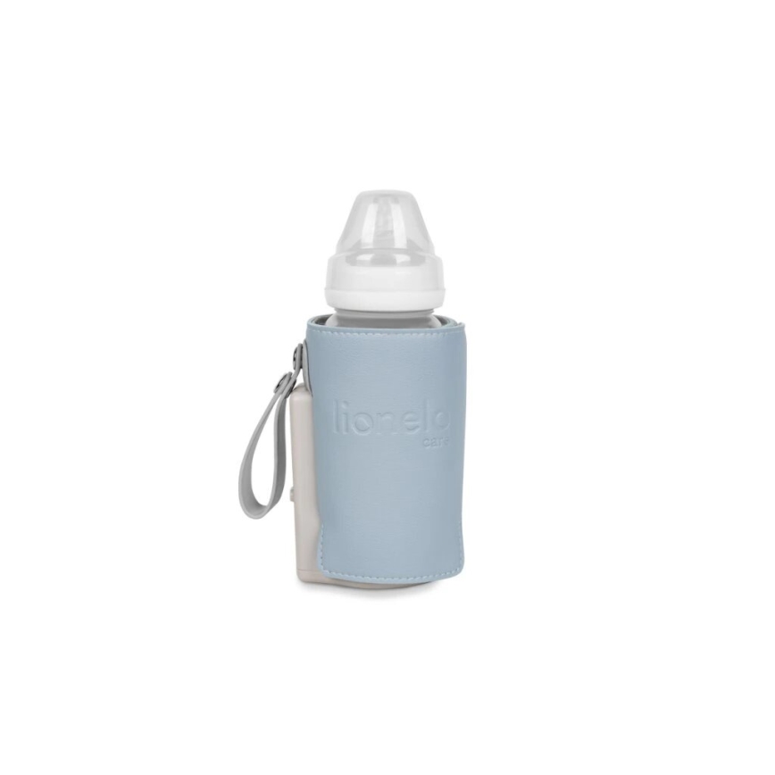 Lionelo - Calentador de biberones recargable THERMUP GO PLUS 10W/5V azul/gris