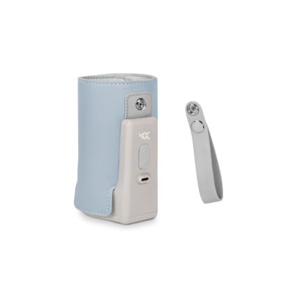 Lionelo - Calentador de biberones recargable THERMUP GO PLUS 10W/5V azul/gris