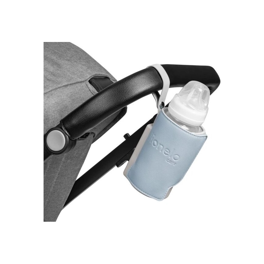 Lionelo - Calentador de biberones recargable THERMUP GO PLUS 10W/5V azul/gris