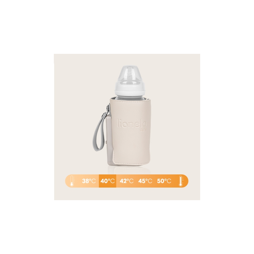 Lionelo - Calentador de biberones recargable THERMUP GO PLUS 10W/5V beige