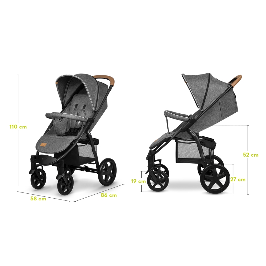 Lionelo - Cochecito ANNET PLUS gris