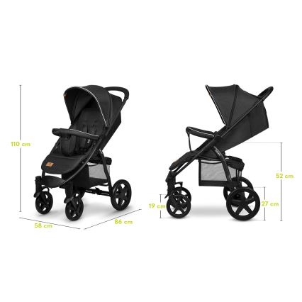 Lionelo - Cochecito ANNET PLUS negro