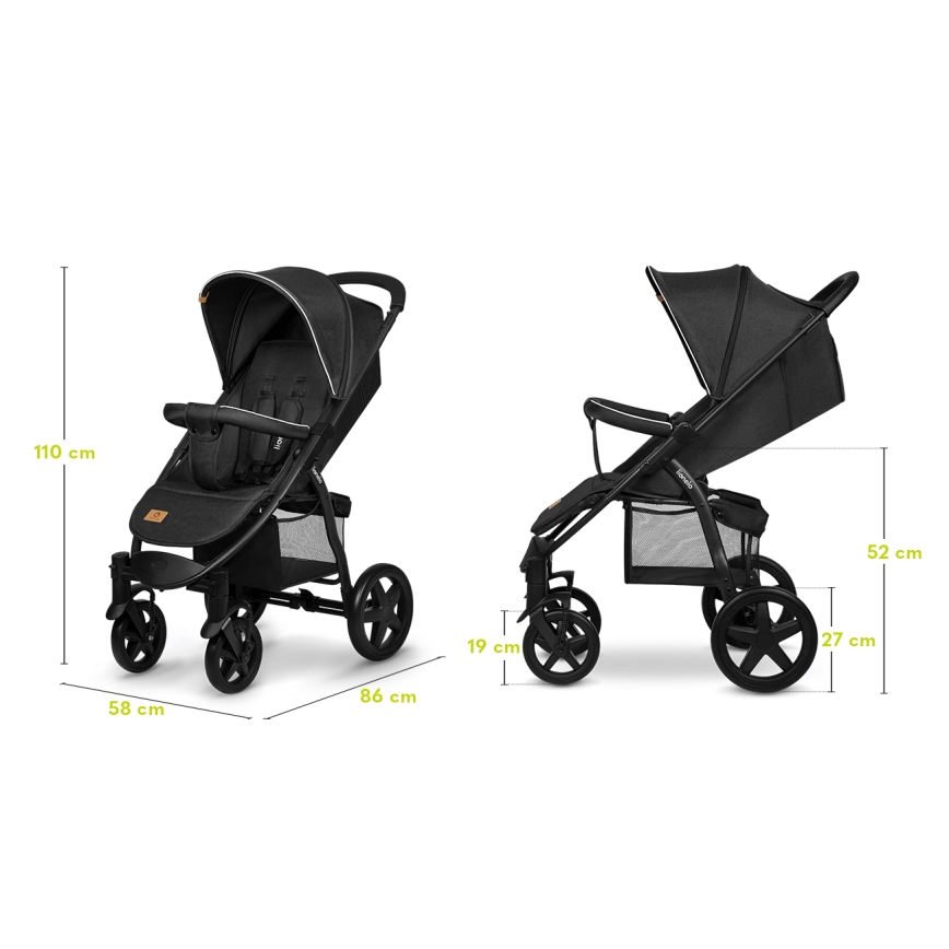 Lionelo - Cochecito ANNET PLUS negro