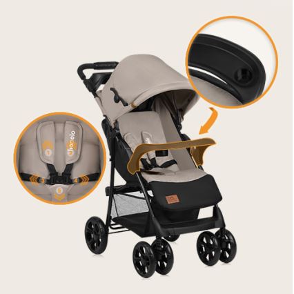 Lionelo - Cochecito EMMA PLUS beige/negro
