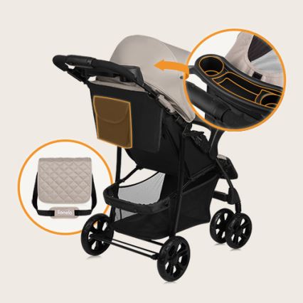Lionelo - Cochecito EMMA PLUS beige/negro