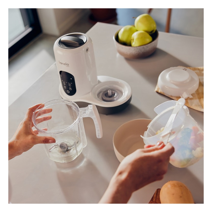 Lionelo - Cocina de vapor 5en1 BABYMENU 110W/230V blanco/gris