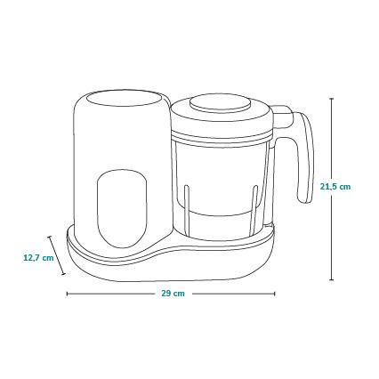 Lionelo - Cocina de vapor 5en1 BABYMENU 110W/230V blanco/gris