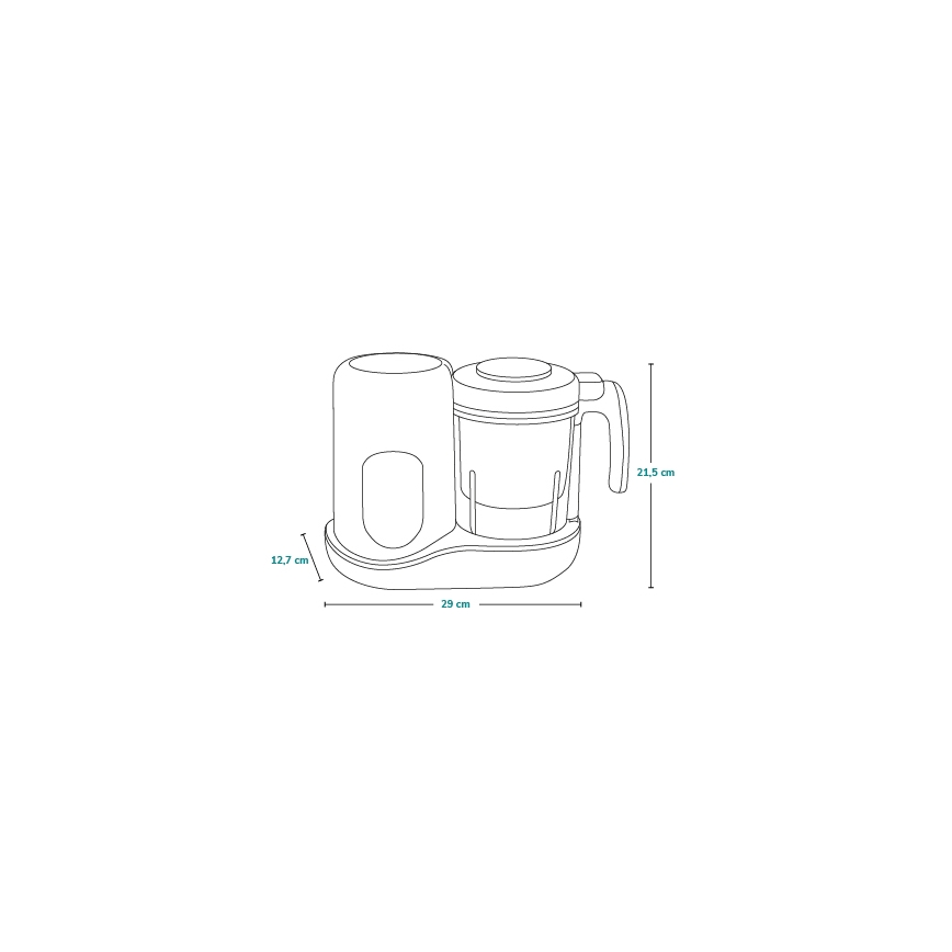 Lionelo - Cocina de vapor 5en1 BABYMENU 110W/230V blanco/gris