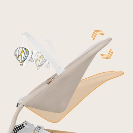 Lionelo - Columpio para bebés LILAC beige