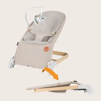 Lionelo - Columpio para bebés LILAC beige