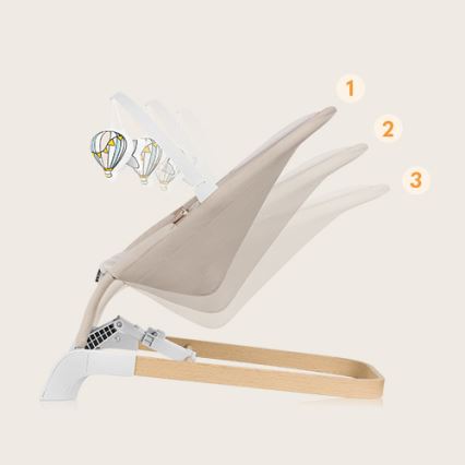 Lionelo - Columpio para bebés LILAC beige