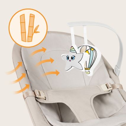 Lionelo - Columpio para bebés LILAC beige