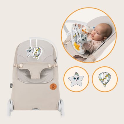 Lionelo - Columpio para bebés LILAC beige