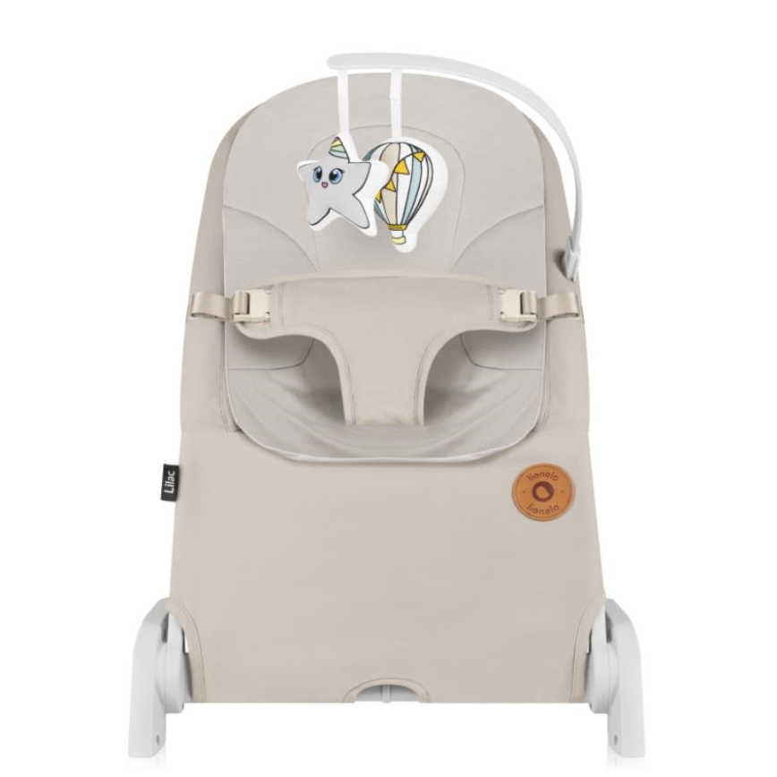 Lionelo - Columpio para bebés LILAC beige