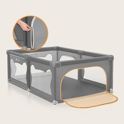 Lionelo - Corralito WILLOW gris