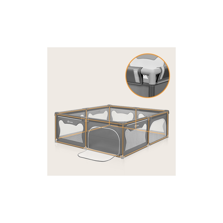 Lionelo - Corralito WILLOW XL gris