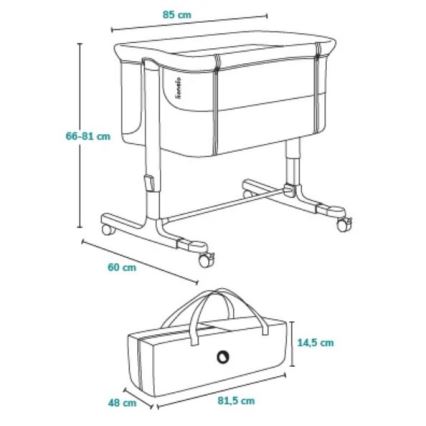 Lionelo - Cuna para bebé 3en1 AURORA beige