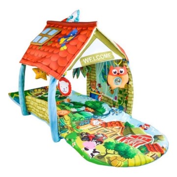 Lionelo - Manta de juego para niños con casa AGNES PLUS