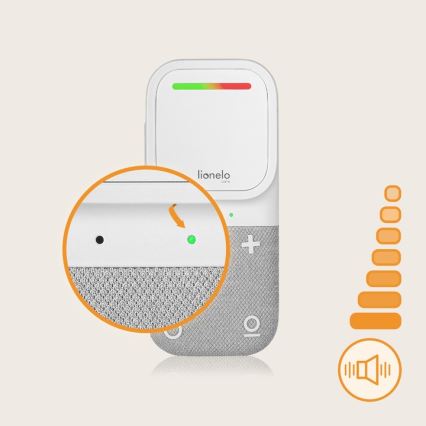 Lionelo - Monitor de audio inalámbrico y recargable para bebés BABYLINE 2.2 5V