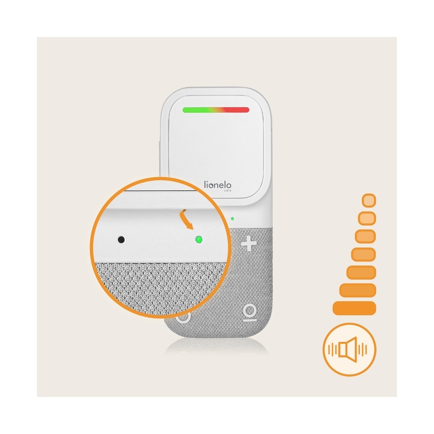 Lionelo - Monitor de audio inalámbrico y recargable para bebés BABYLINE 2.2 5V