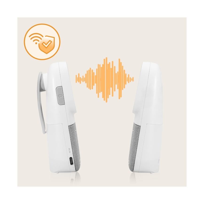 Lionelo - Monitor de audio inalámbrico y recargable para bebés BABYLINE 2.2 5V
