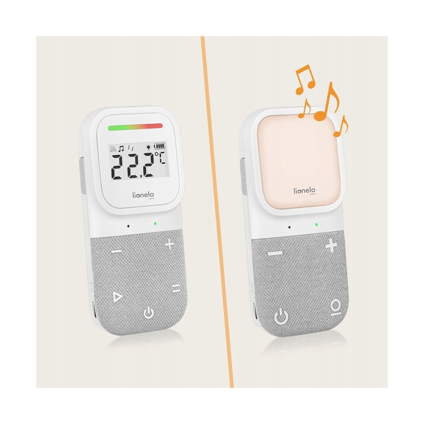 Lionelo - Monitor de audio inalámbrico y recargable para bebés BABYLINE 2.3 5V