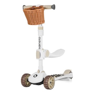Lionelo - Patinete infantil 2en1 FRANKY blanco/beige