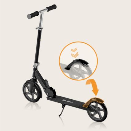 Lionelo - Patinete infantil LUCA negro