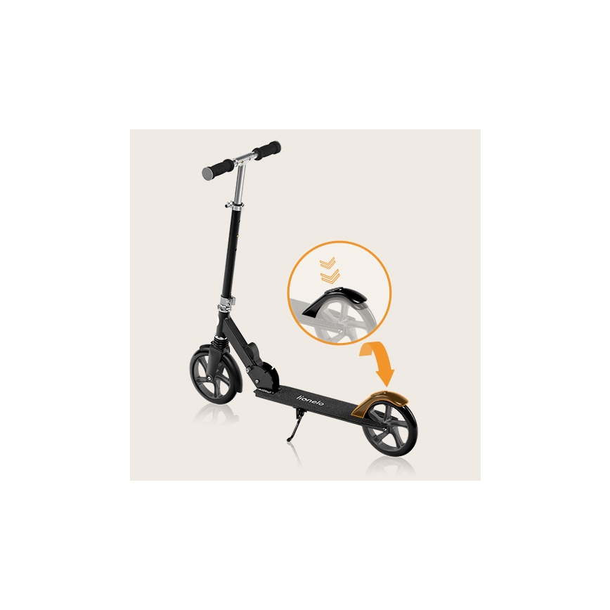 Lionelo - Patinete infantil LUCA negro