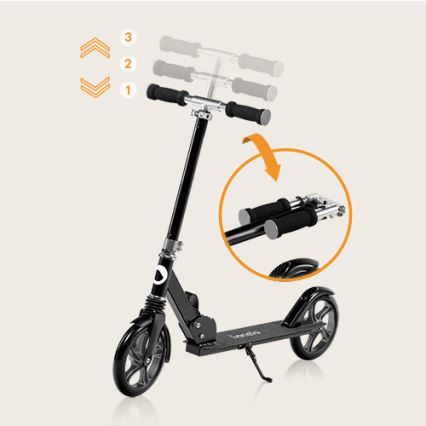 Lionelo - Patinete infantil LUCA negro