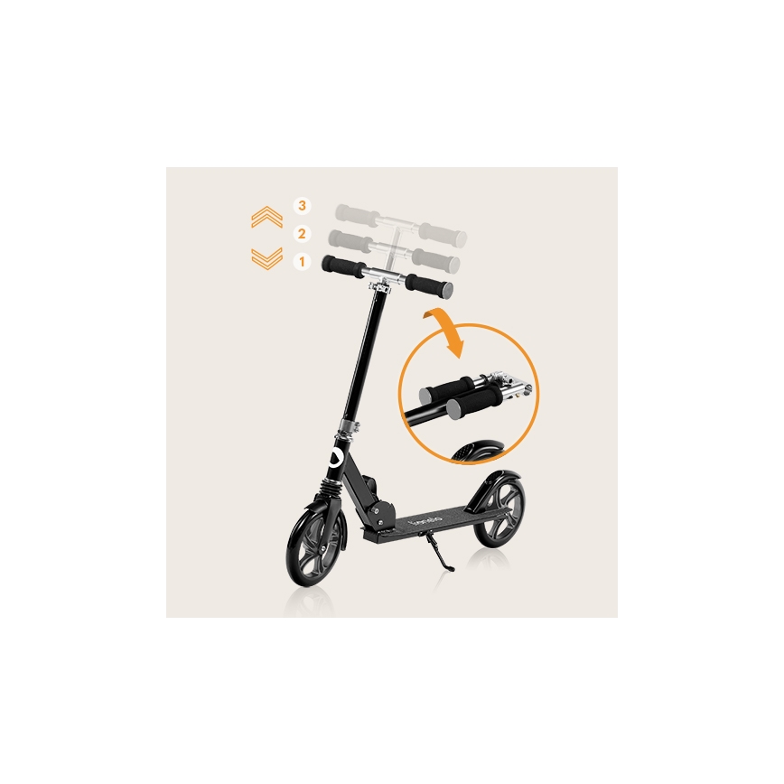Lionelo - Patinete infantil LUCA negro